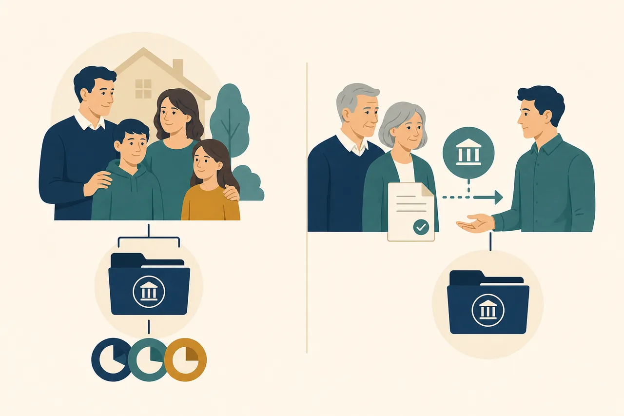 Comparaison illustrée entre rattachement au foyer fiscal et pension alimentaire versée à un enfant majeur